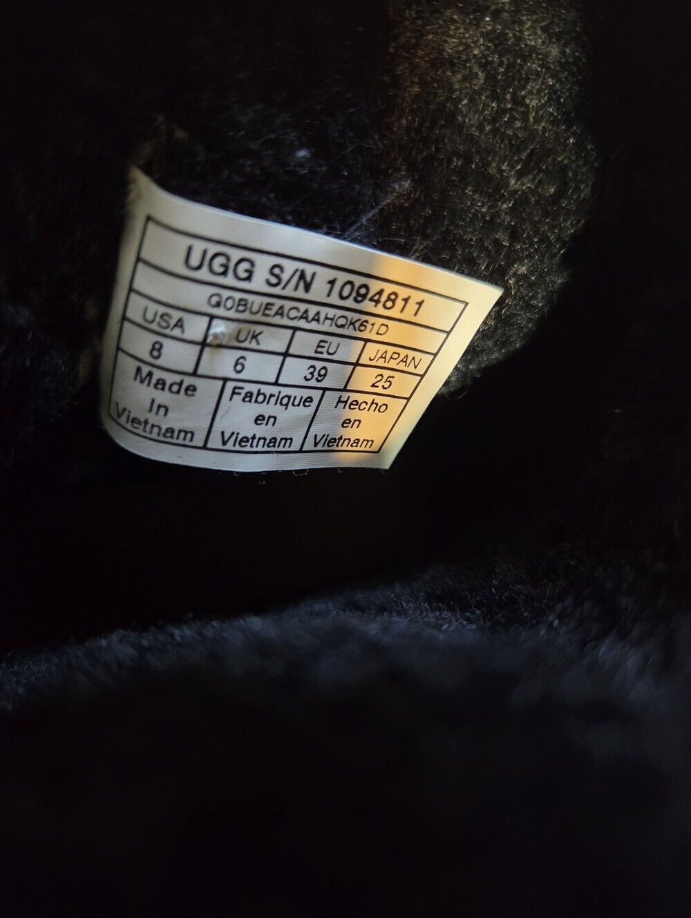 UGG Women's Black Suede Mid-Calf Boot with Cream Rubber Sole. Sz 8 - Picture 2 of 12